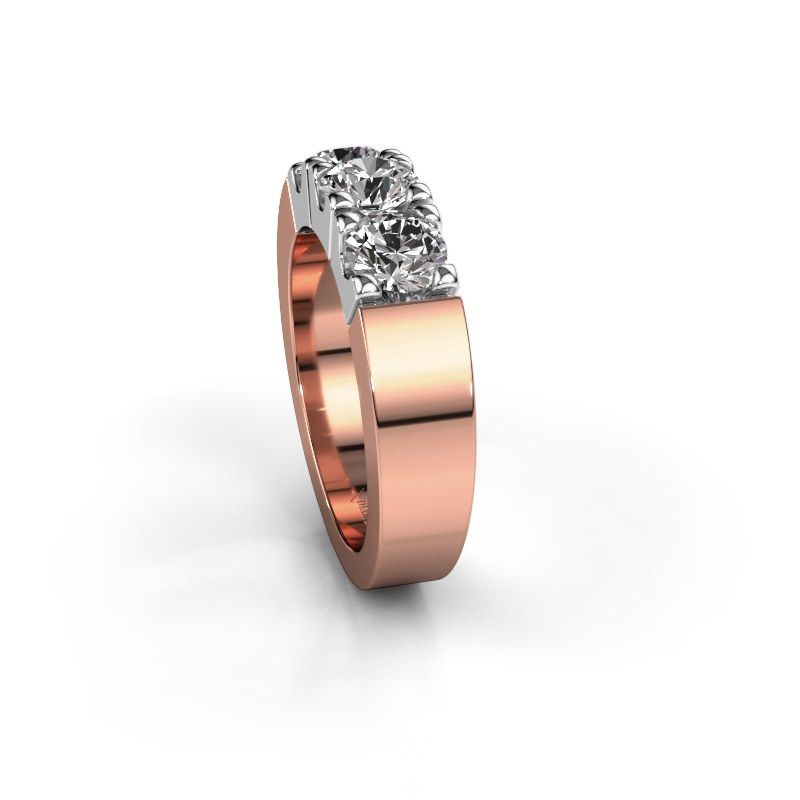 Afbeelding van Ring dana 3<br/>585 rosé goud<br/>Diamant 1.20 crt