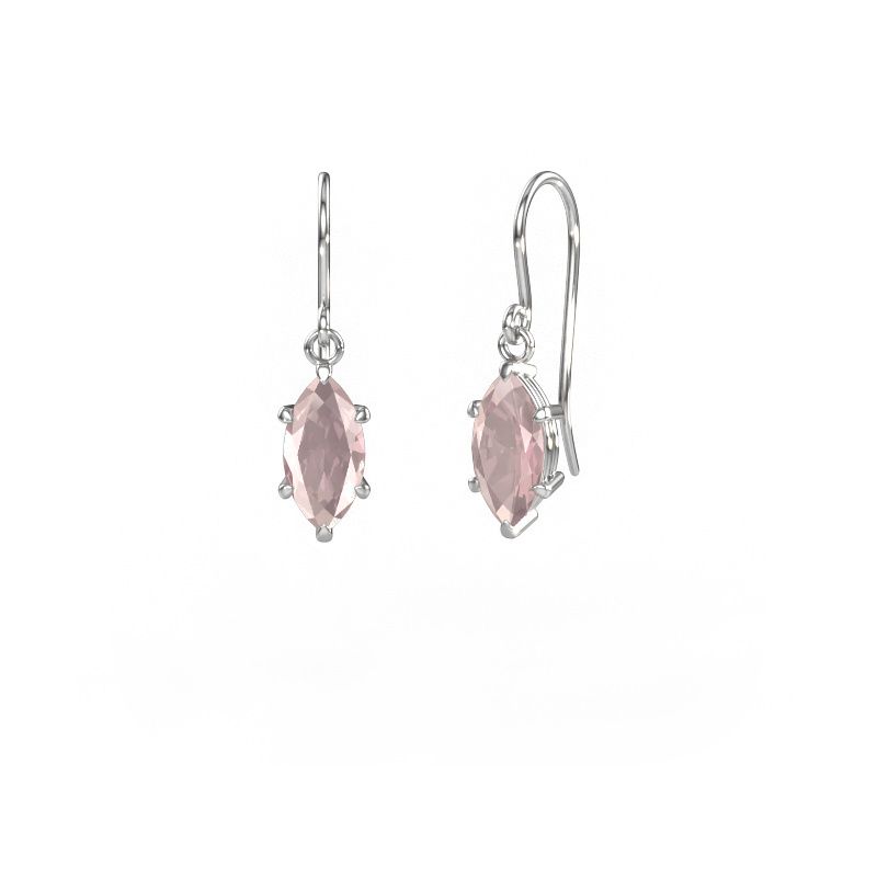 Orecchini pendenti Laurie MRQ 1 950 platino morganite champagne 10x5 mm