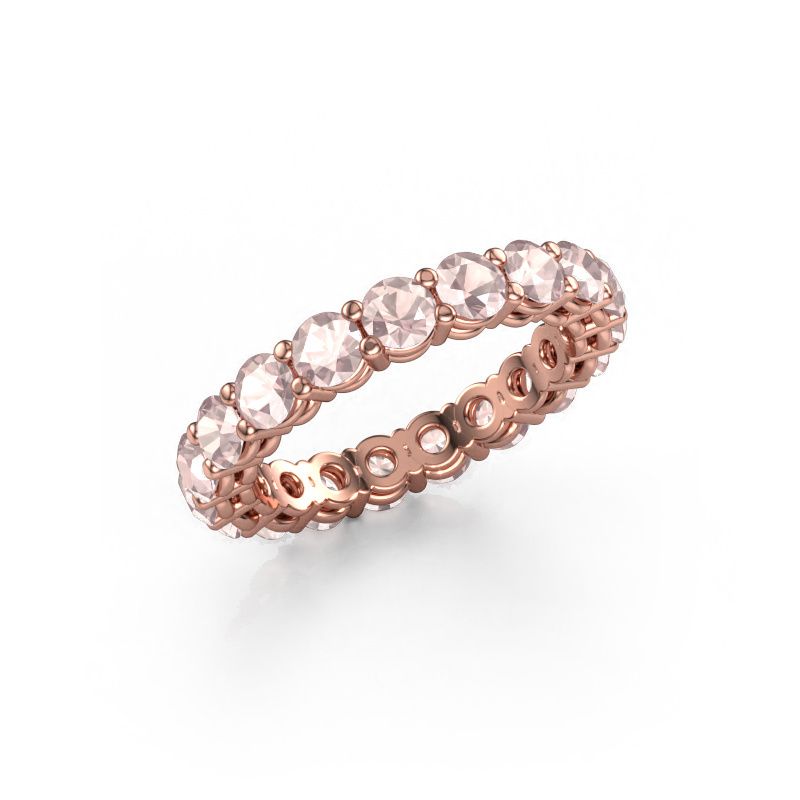 Stackable ring Michelle full 3.4 585 rose gold morganite champagne 3.4 mm