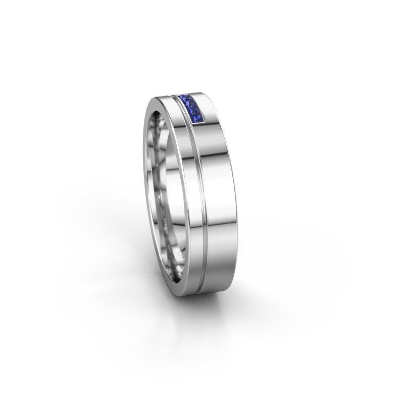 Image of Wedding ring WH0307L15AP<br/>950 platinum ±5x1.7 mm<br/>Sapphire