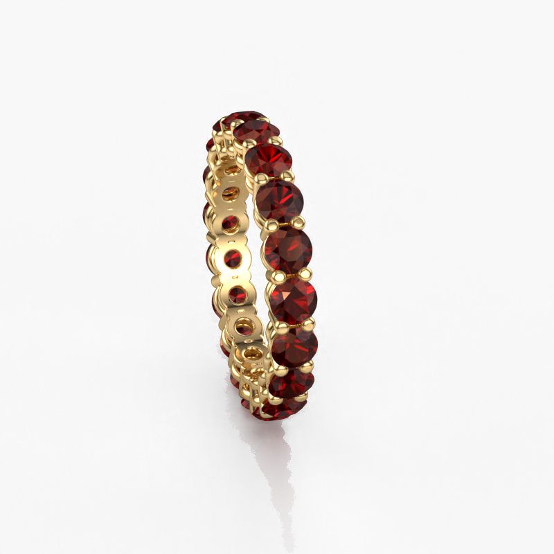Image of Stackable ring Michelle full 3.4 585 gold garnet 3.4 mm