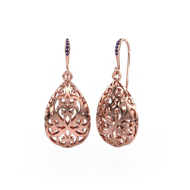 Ohrhänger Idalia 1 585 Roségold Saphir 1.1 mm