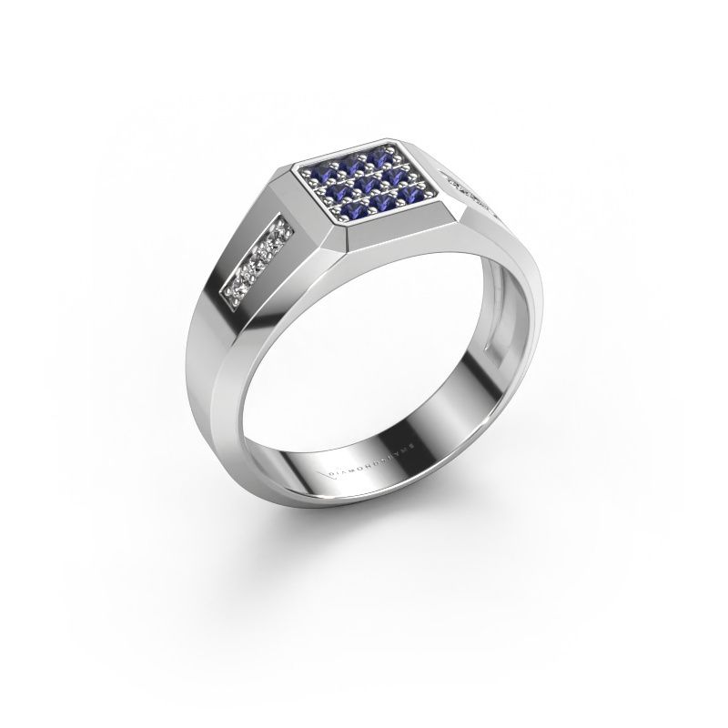 Pinky ring Bas 950 platinum sapphire 1.7 mm