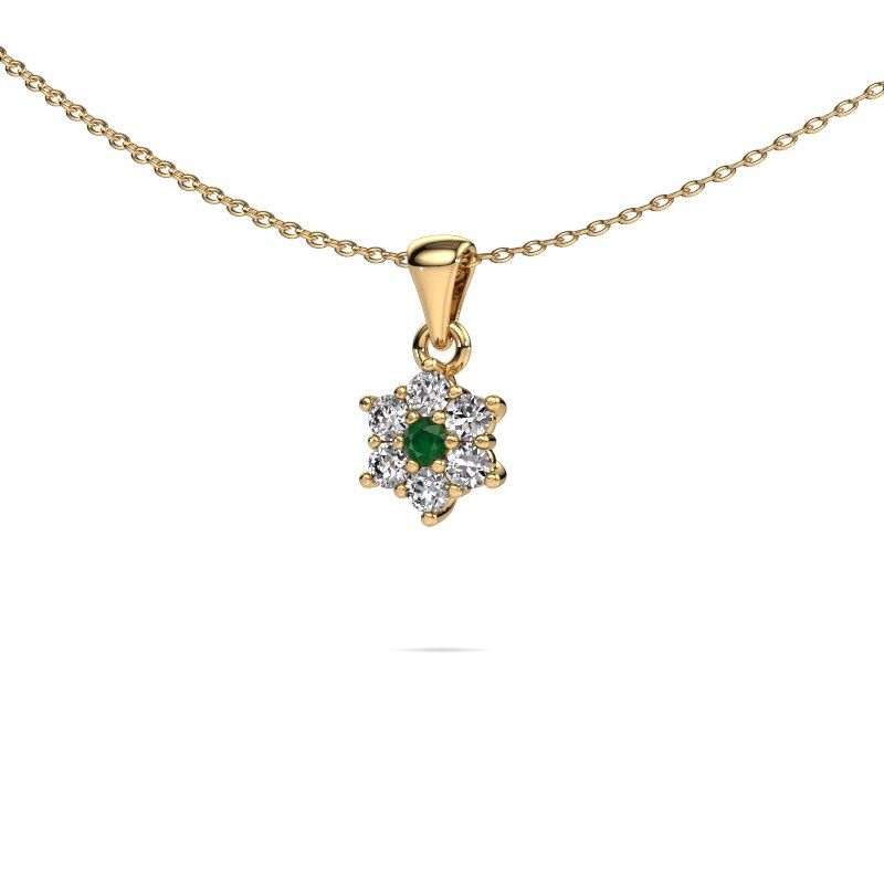 Anhänger Chantal 585 Gold Smaragd 2.4 mm