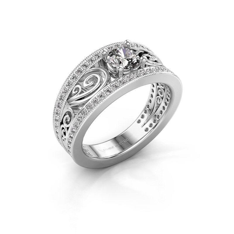 Afbeelding van Verlovingsring Julliana<br/>585 witgoud<br/>Lab-grown diamant 0.91 crt