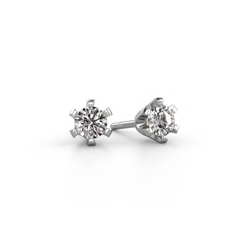 Oorstekers Shana 585 witgoud diamant 0.25 crt