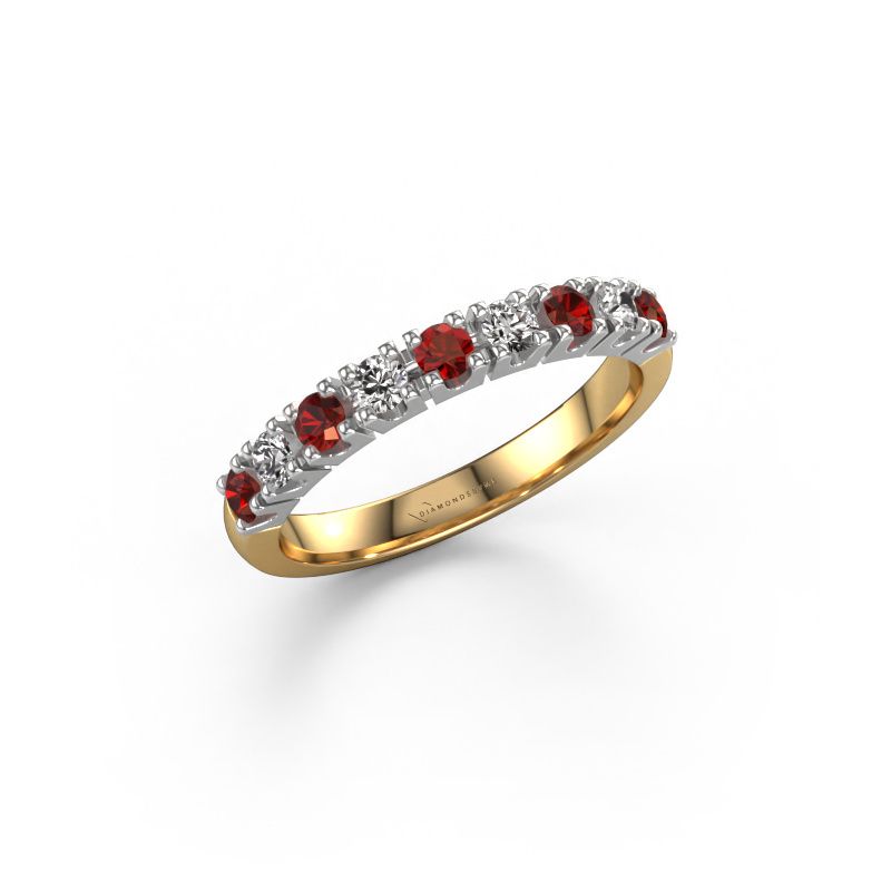 Ring Rianne 9 585 gold garnet 2.4 mm