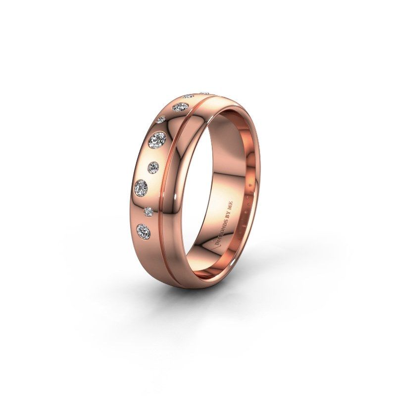Image of Wedding ring WH0317L36AP<br/>585 rose gold ±6x1.7 mm<br/>Zirconia