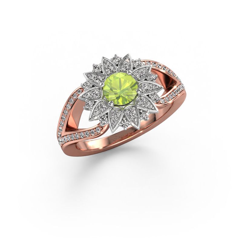 Ring Chasidy 2 585 Roségold Peridot 5 mm