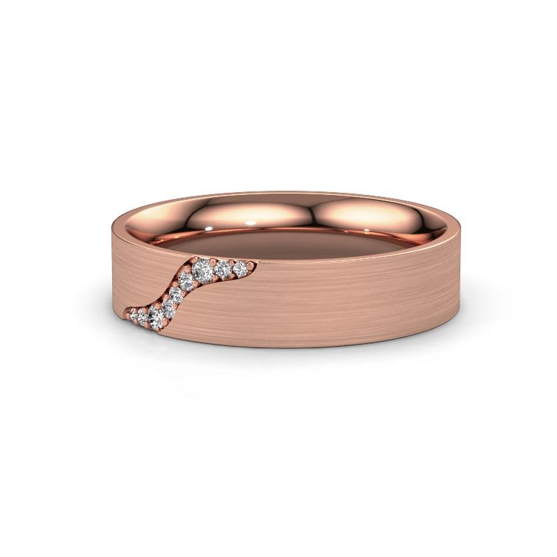 Image of Wedding ring WH2100L46BM<br/>585 rose gold ±6x2 mm<br/>Zirconia