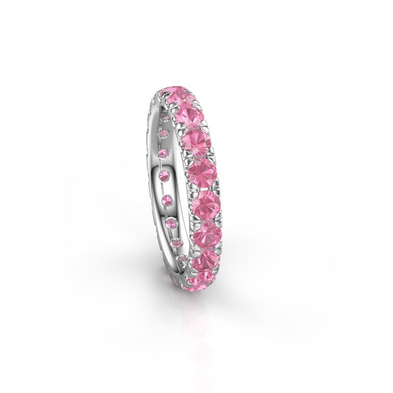 Image of Stackable Ring Jackie 3.0<br/>585 white gold<br/>Pink sapphire 3 mm