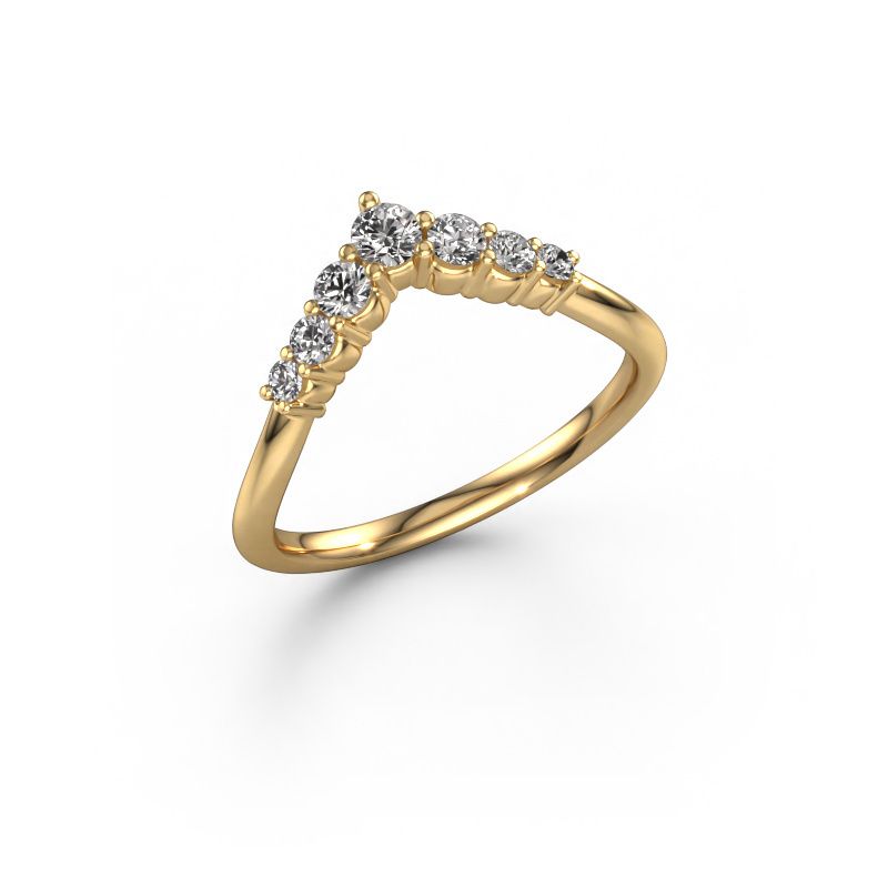 Bague superposable Imani B 585 or jaune diamant synthétique 0.325 crt