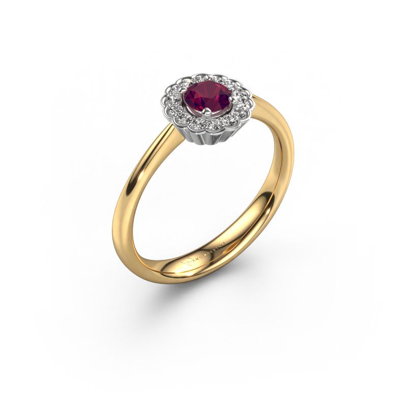 Verlobungsring Debi 585 Gold Rhodolit 4.2 mm