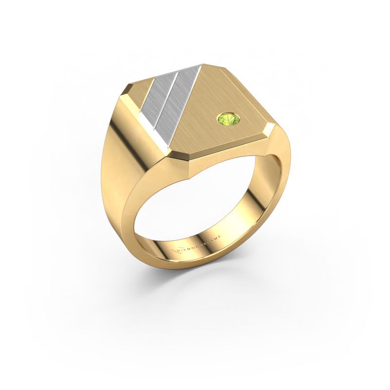 Chevalière Patrick 4 585 or jaune péridot 2.5 mm