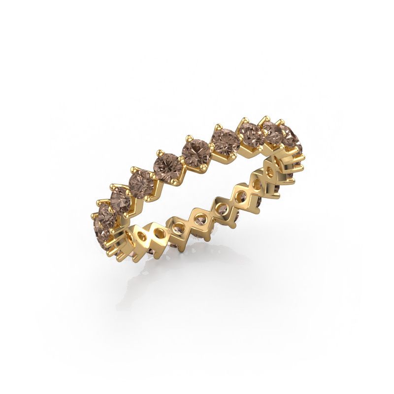 Vorsteckring Janie 2.7mm 585 Gold Braun Diamant 1.76 crt