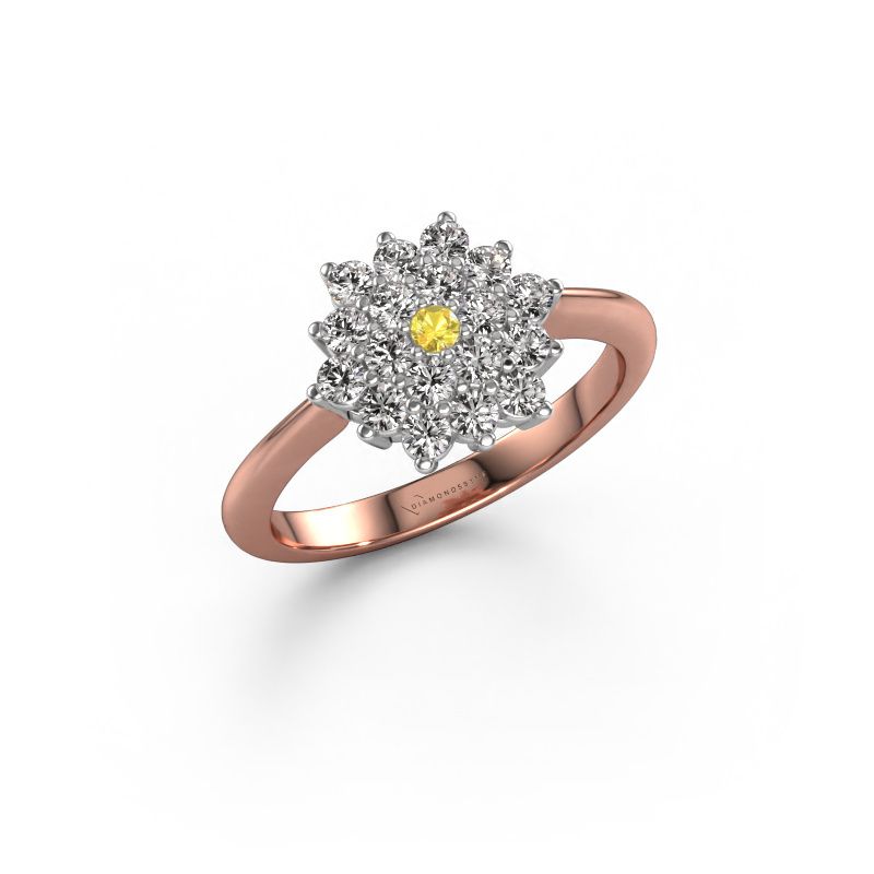 Verlobungsring Vickey 585 Roségold Gelb Saphir 2 mm
