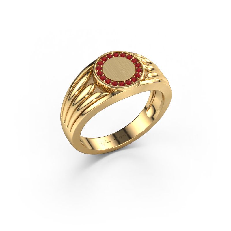Pinky ring Jacobus 585 gold ruby 1.2 mm