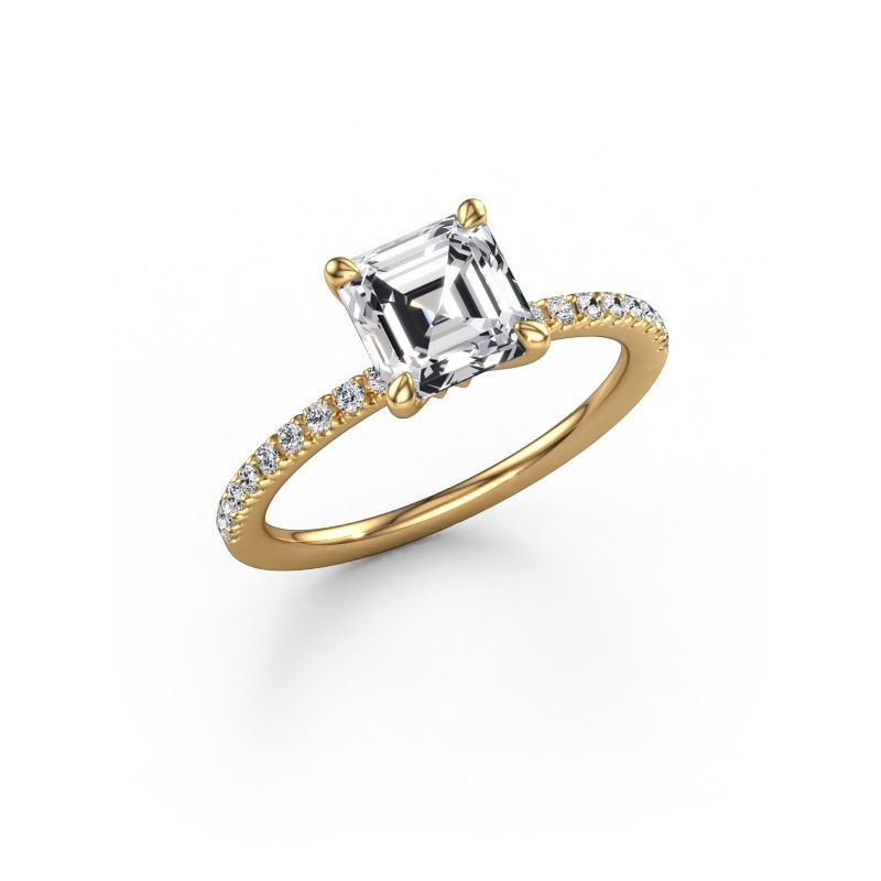 Engagement ring Crystal ASSC 2 585 gold diamond 1.68 crt