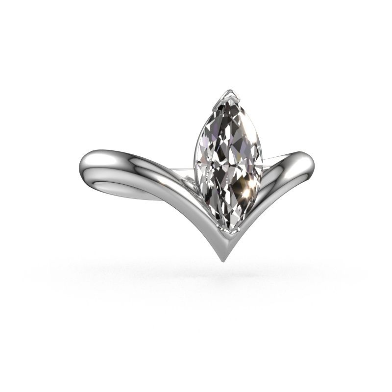Engagement ring Maddy MRQ 585 white gold diamond 1.25 crt
