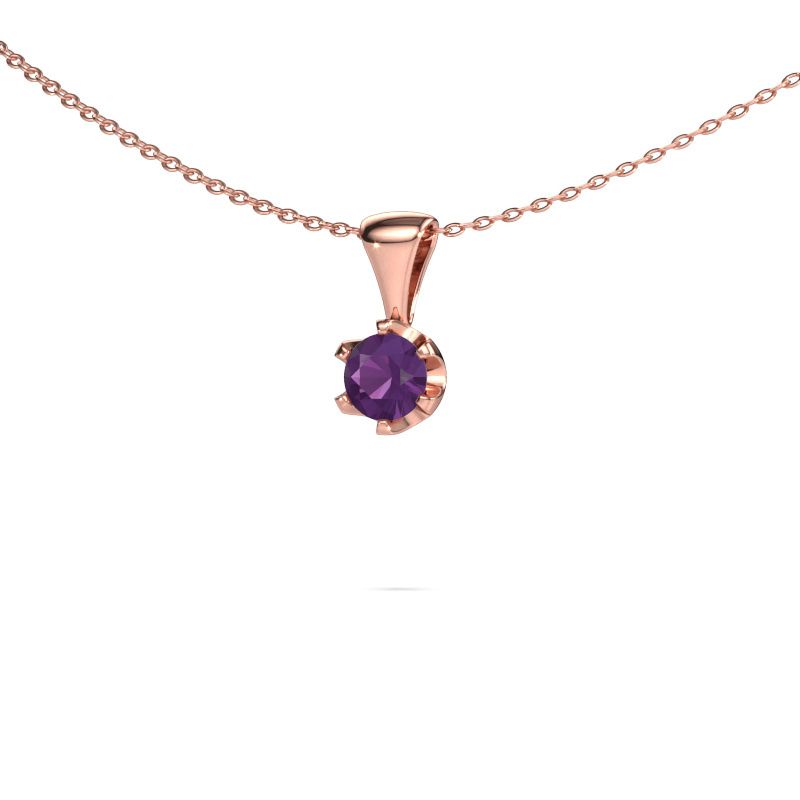 Necklace Fran 585 rose gold amethyst 5 mm