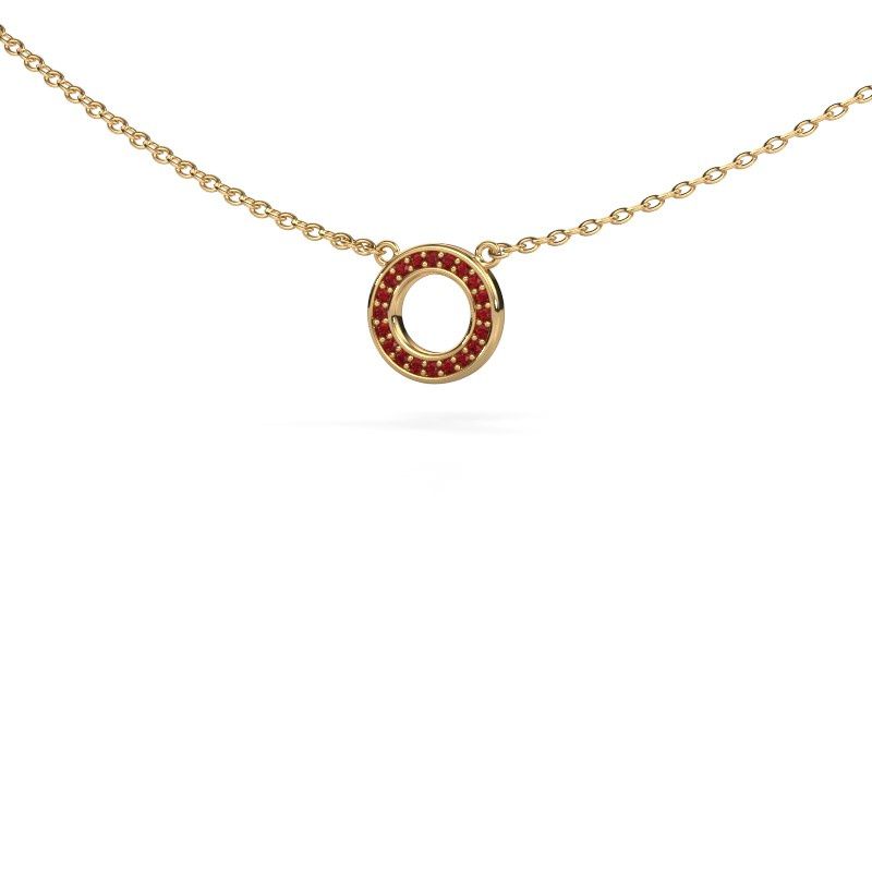 Anhänger Round 2 585 Gold Rubin 0.8 mm