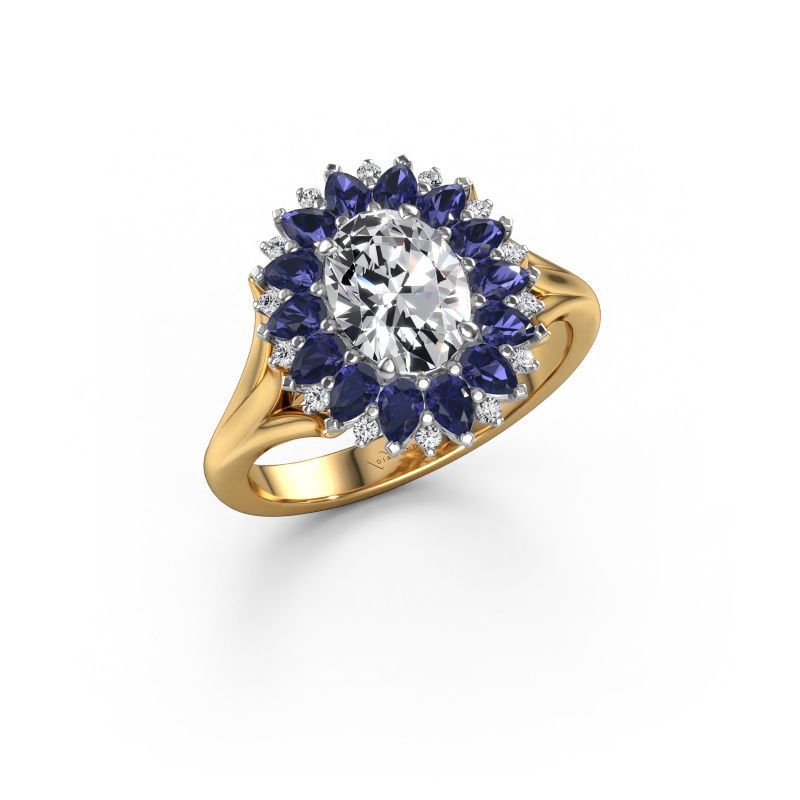 Bague de fiançailles Lidia 585 or jaune diamant 1.10 crt
