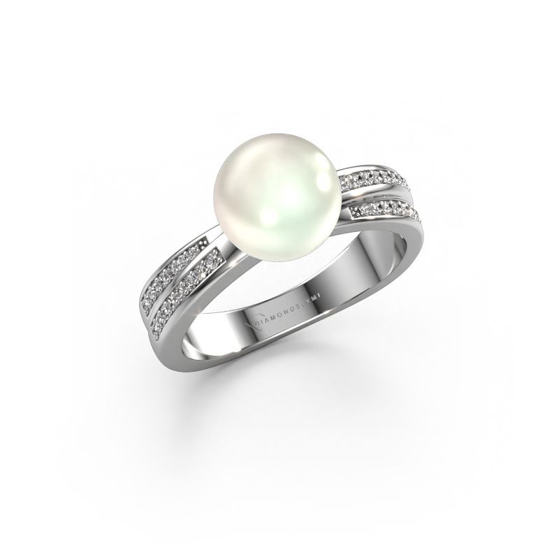 Ring Jolies 585 witgoud witte parel 8 mm