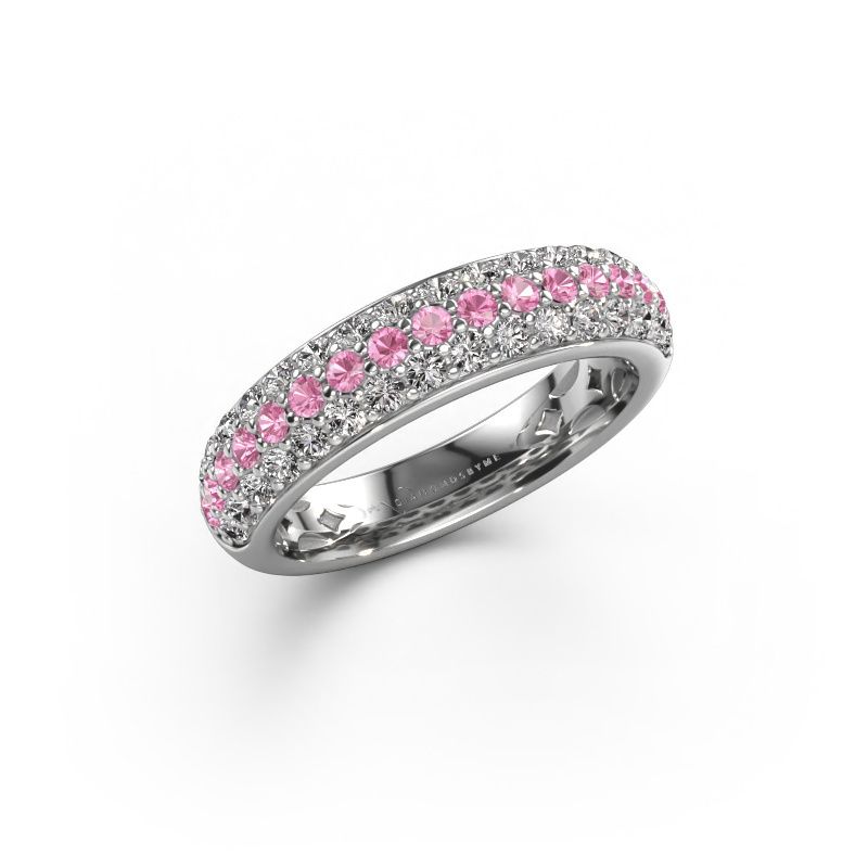 Ring Emely 6 950 platina roze saffier 1.7 mm