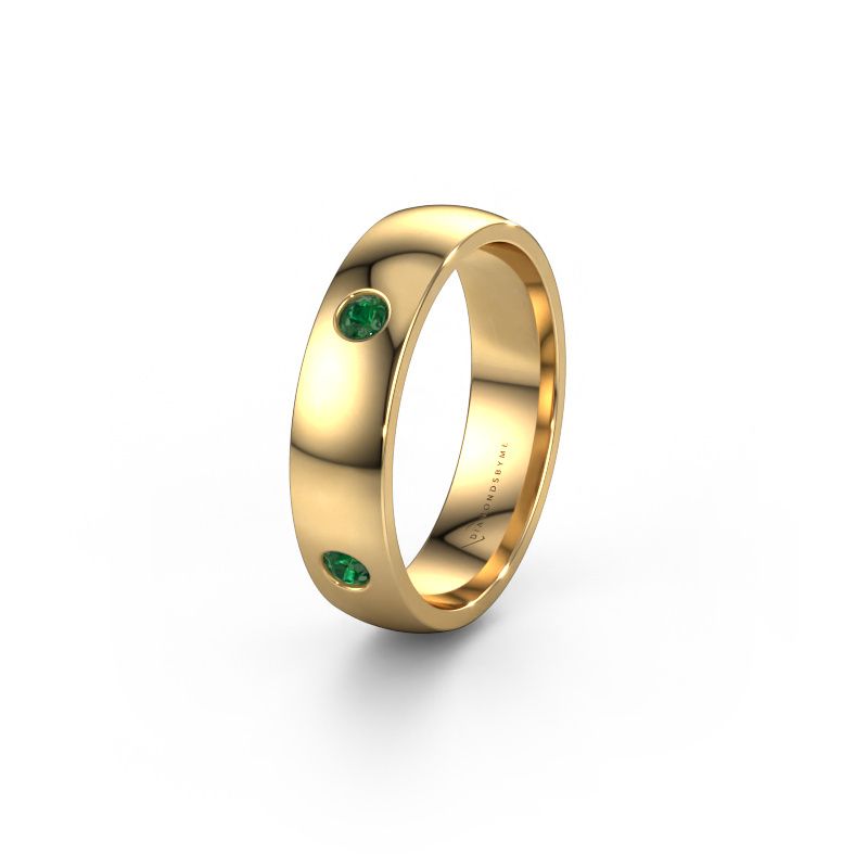 Bague de mariage WH0104L25AP 585 or jaune emeraude 2.5 mm ±5 x 1,7 mm