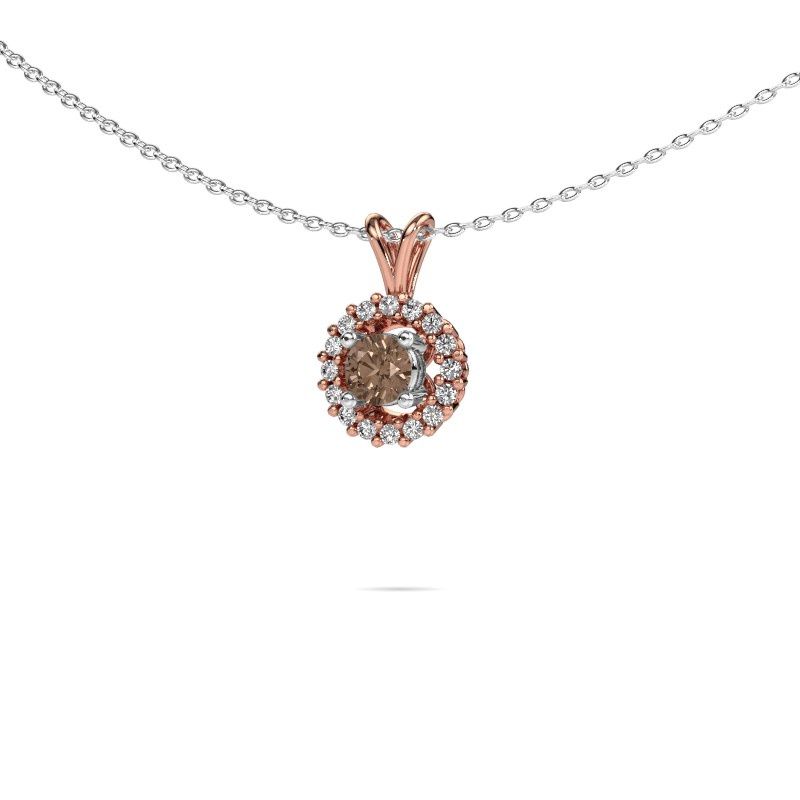 Pendant Tennille 585 rose gold brown diamond 0.37 crt