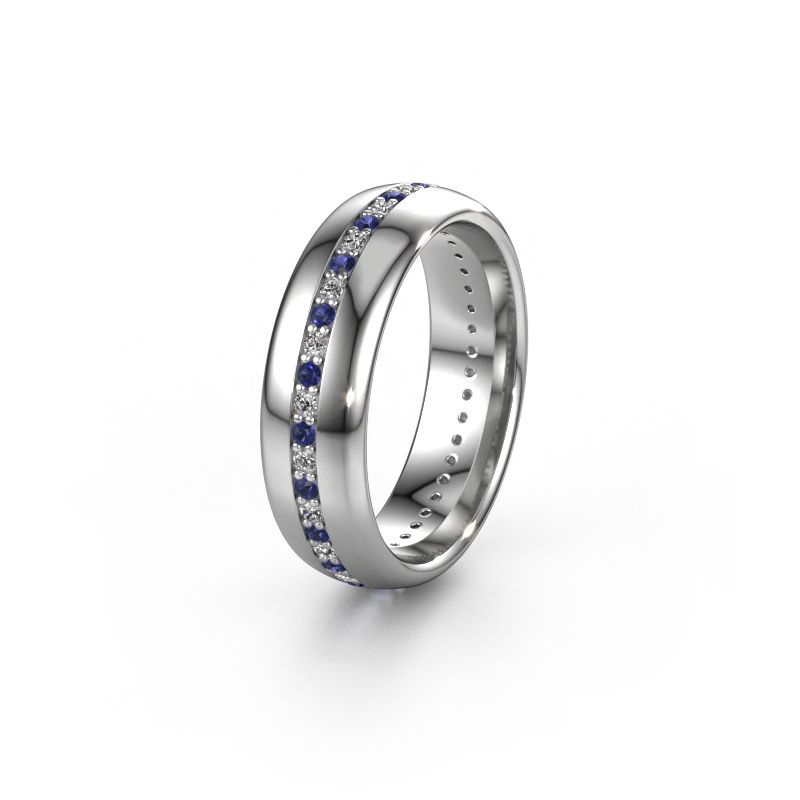 Ehering WH0103L36BP 585 Weißgold Saphir 1.3 mm ±6x2 mm