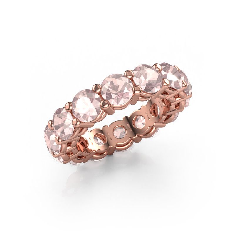 Stackable ring Michelle full 5.0 585 rose gold morganite champagne 5 mm