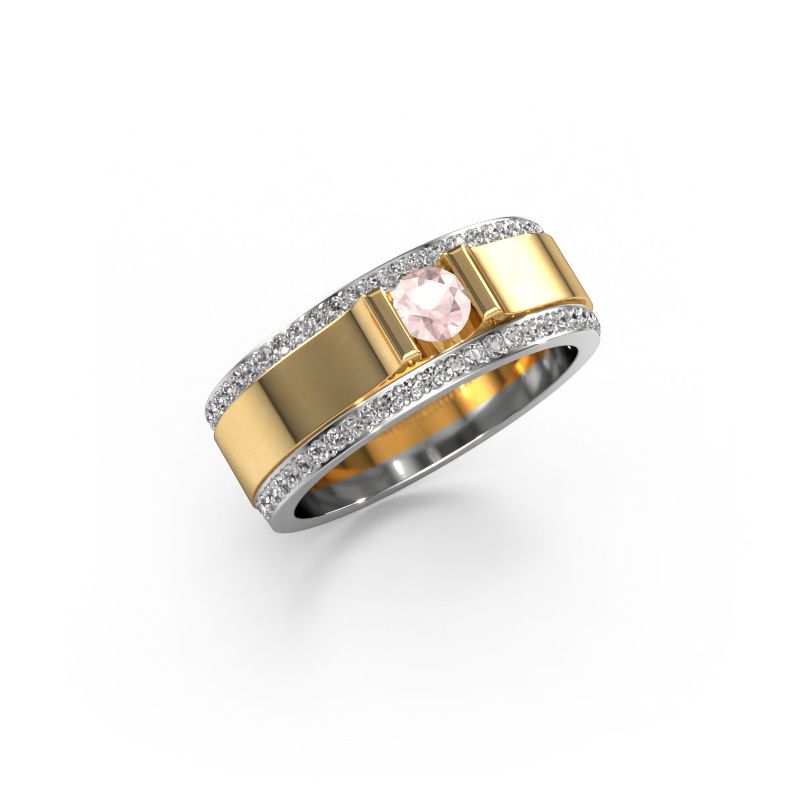 Men's ring Danillo 585 gold morganite champagne 4.2 mm