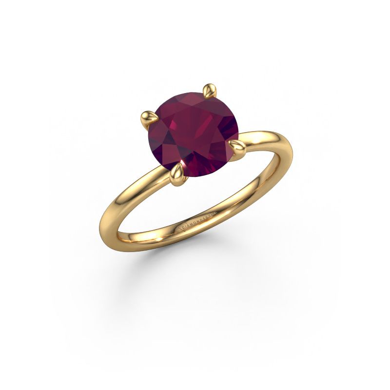 Engagement ring Crystal RND 1 585 gold rhodolite 6.8 mm