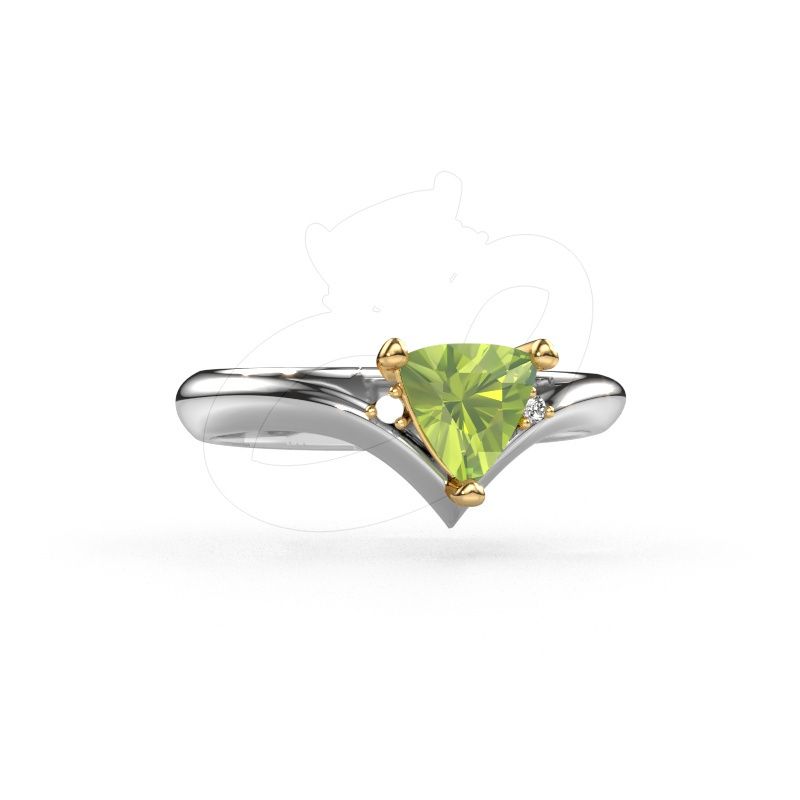 Ring Arlette 585 Weißgold Peridot 7 mm