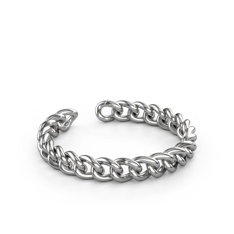 Cuban bracelet ±0.39 in 585 white gold