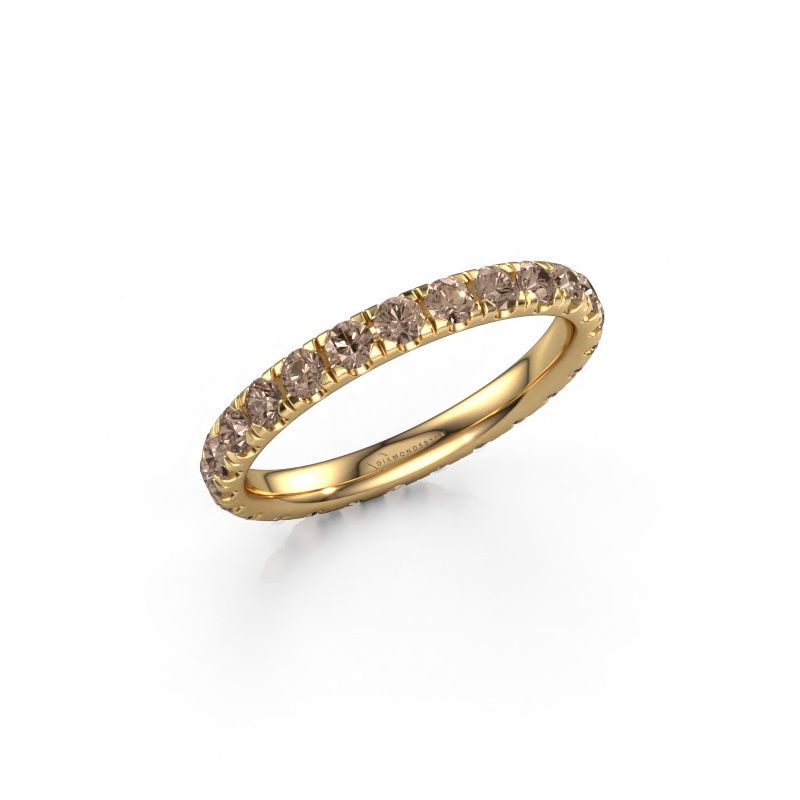 Ring Jackie 2.3 585 goud bruine diamant 1.25 crt