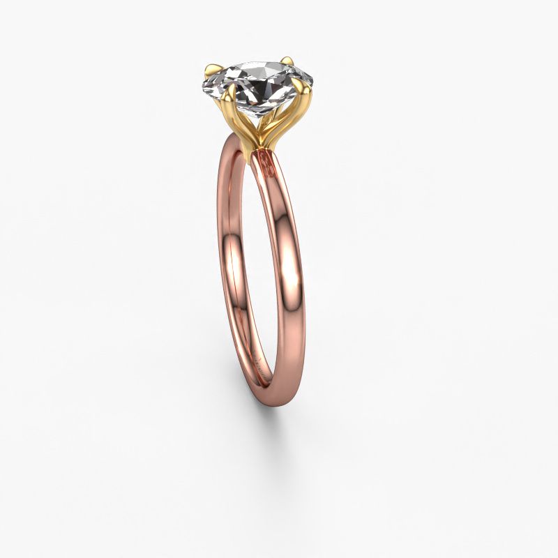 Image of Engagement Ring Crystal Ovl 1<br/>585 rose gold<br/>Lab-grown diamond 1.10 crt