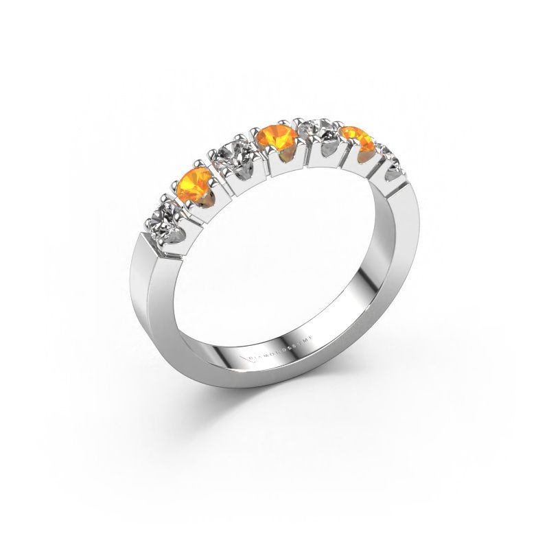 Ring Dana 7 585 white gold citrin 3 mm
