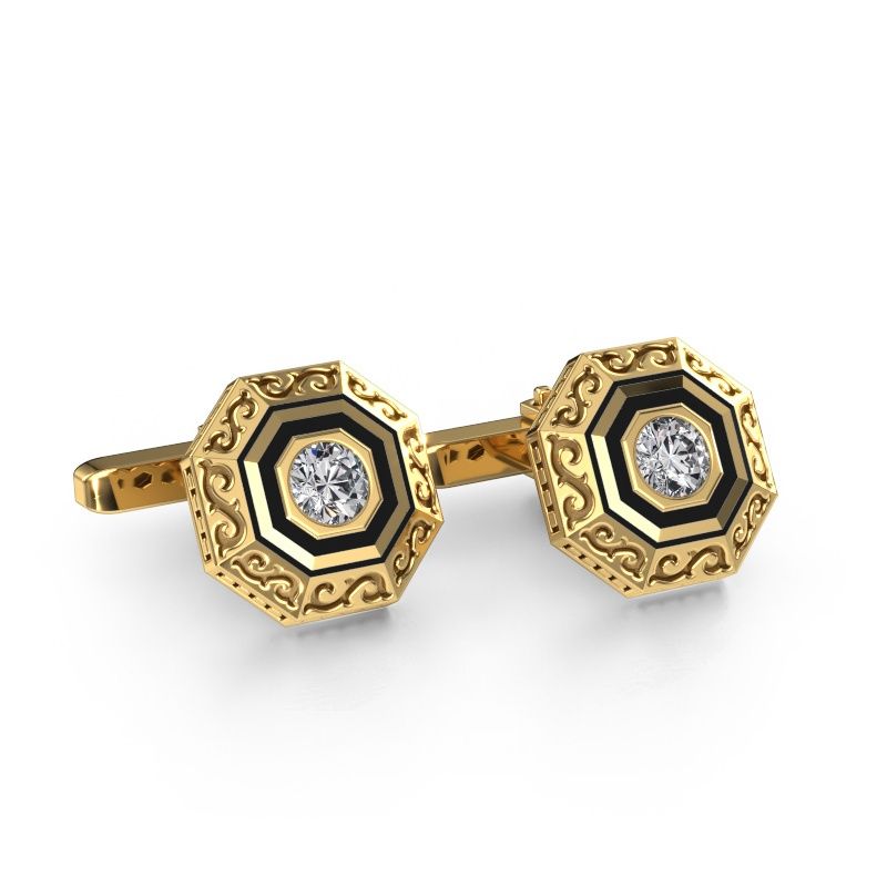 Cufflinks Dion 585 gold lab-grown diamond 1.00 crt