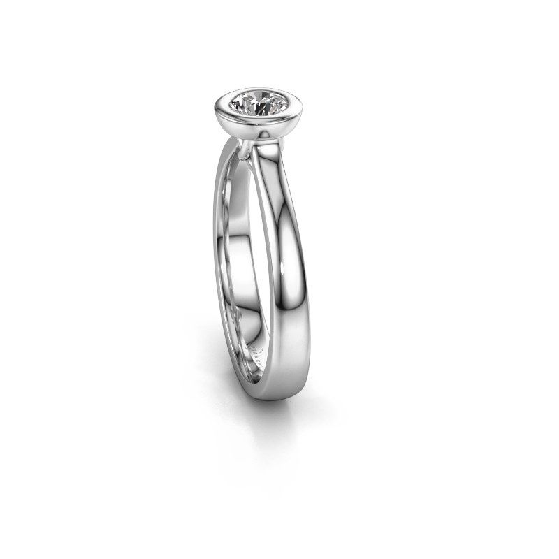 Afbeelding van Verlovings ring Kaylee 925 zilver zirkonia 4 mm