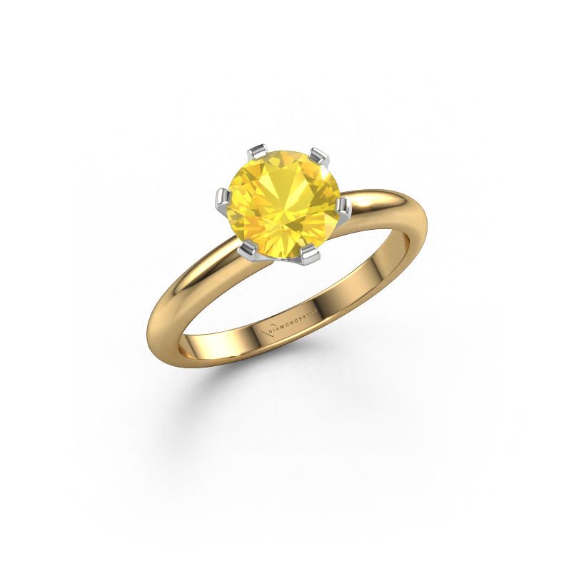 Verlobungsring Tiffy 1 585 Gold Gelb Saphir 7 mm