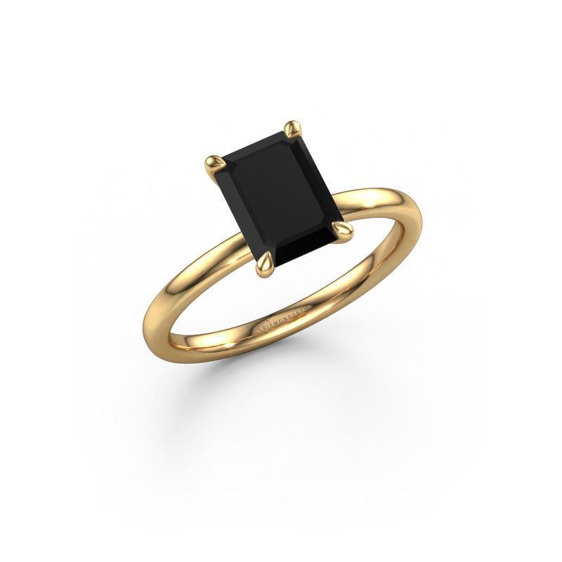 Verlobungsring Crystal EME 1 585 Gold Schwarz Diamant 2.10 crt