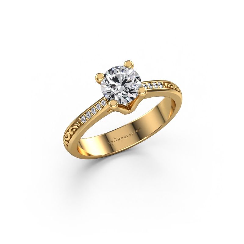 Engagement ring Mei 585 gold diamond 0.749 crt