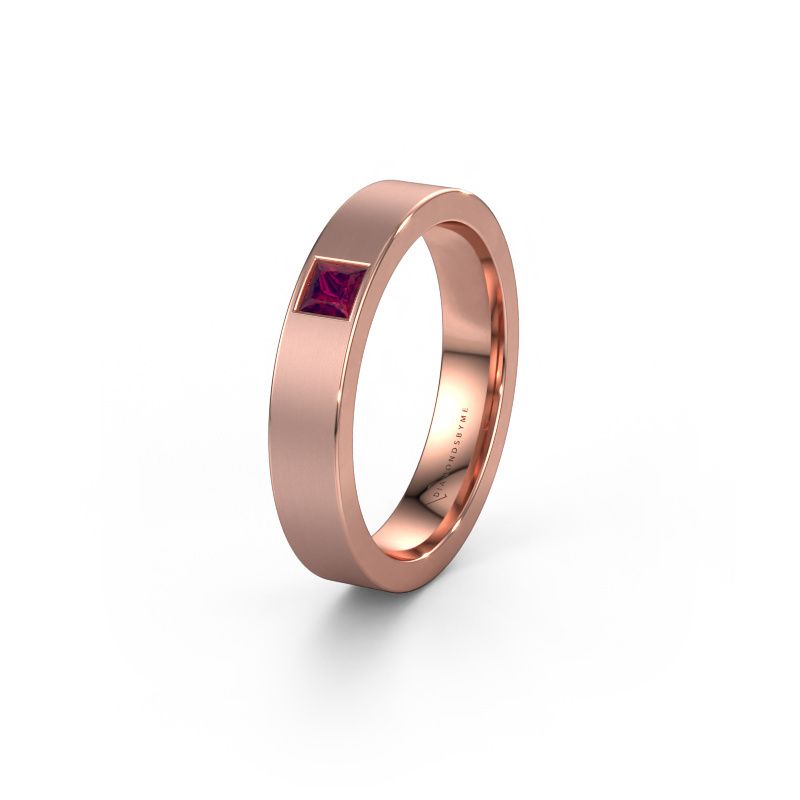 Friendship ring WH0101L14BMSQ 585 rose gold rhodolite ±4x2 mm