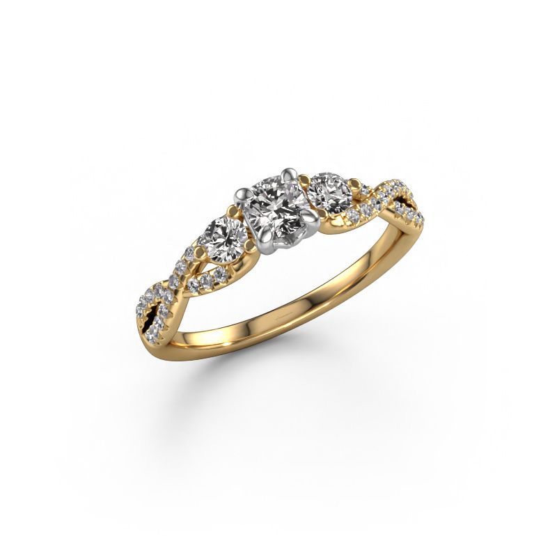 Image of Engagement Ring Marilou Cus<br/>585 gold<br/>Diamond 0.69 crt