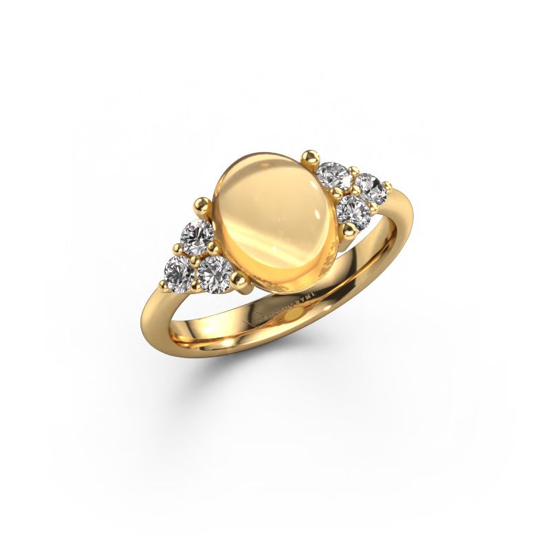 Ring Clarice 585 gold citrin 10x8 mm