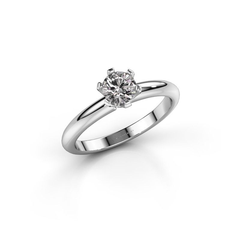 Image de Bague de fiançailles Tiffy 1<br/>585 or blanc<br/>Diamant 0.50 crt