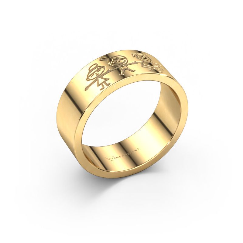 Trouwring Fairy 585 goud ±7x1.5 mm