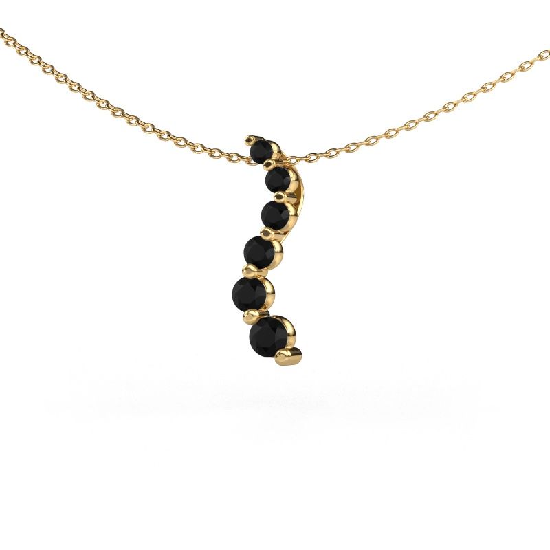 Pendant Celeste 1 585 gold black diamond 0.546 crt